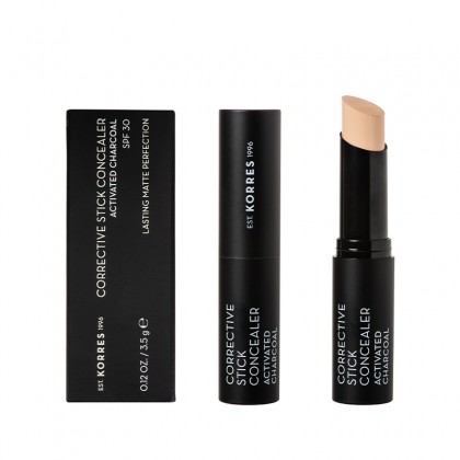  KORRES Corrective Stick CONCEALER SPF30 Activated Charcoal ACS1 3.5gr